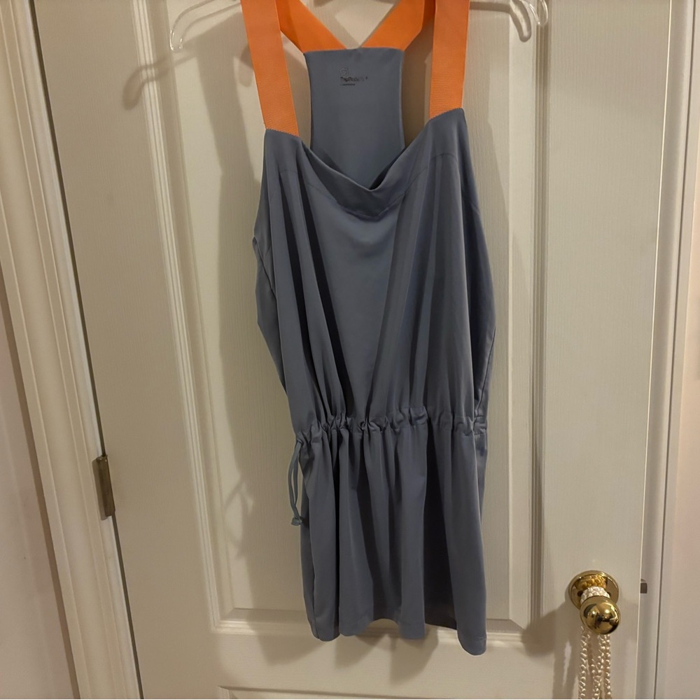 Gap Body Fit sz S Gray Dress with peach Straps - Picture 7 of 15